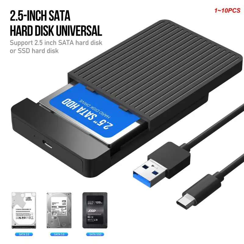 하드 드라이브 인클로저 모바일 하드 디스크 박스, SSD SATA-USB C ..