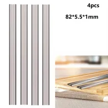 Lames de raboteuse réversible en carbure de tungstène, 4 pièces de 82mm, outils pour le travail du bois