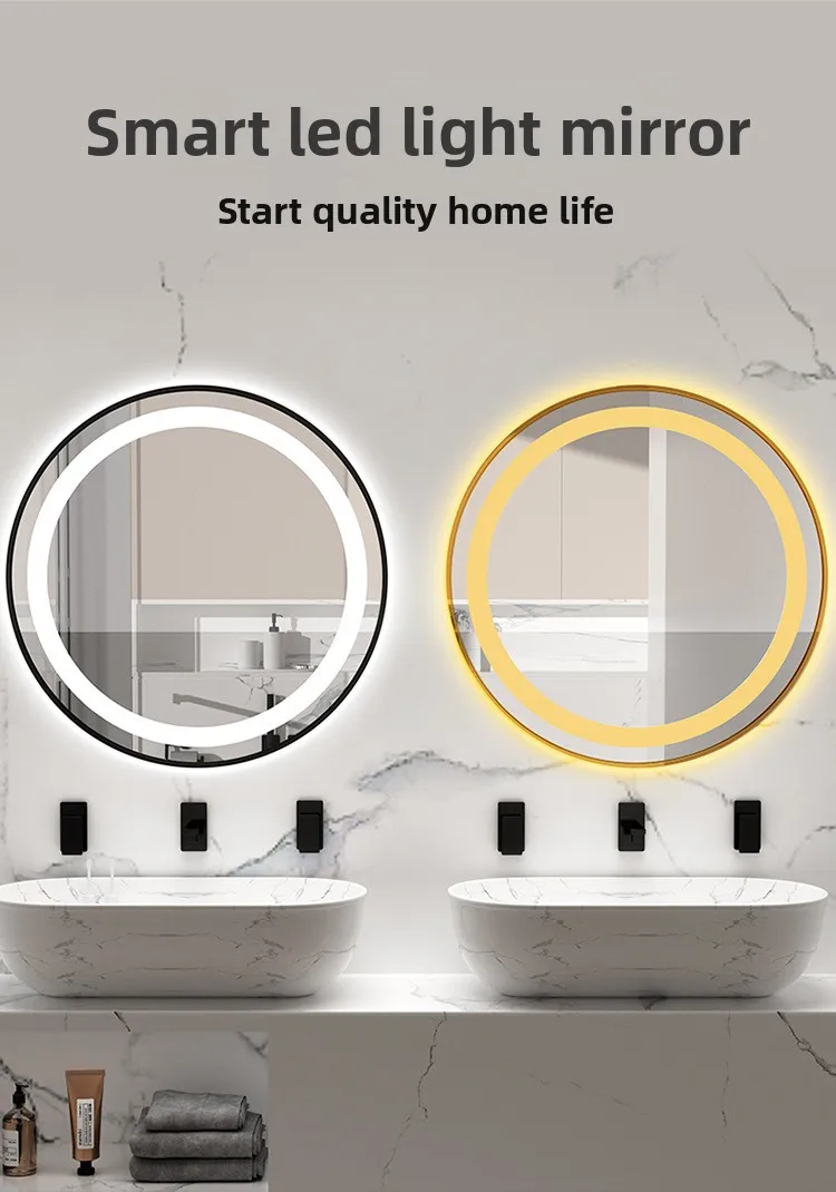 Runder Kosmetikspiegel mit LED-Beleuchtung