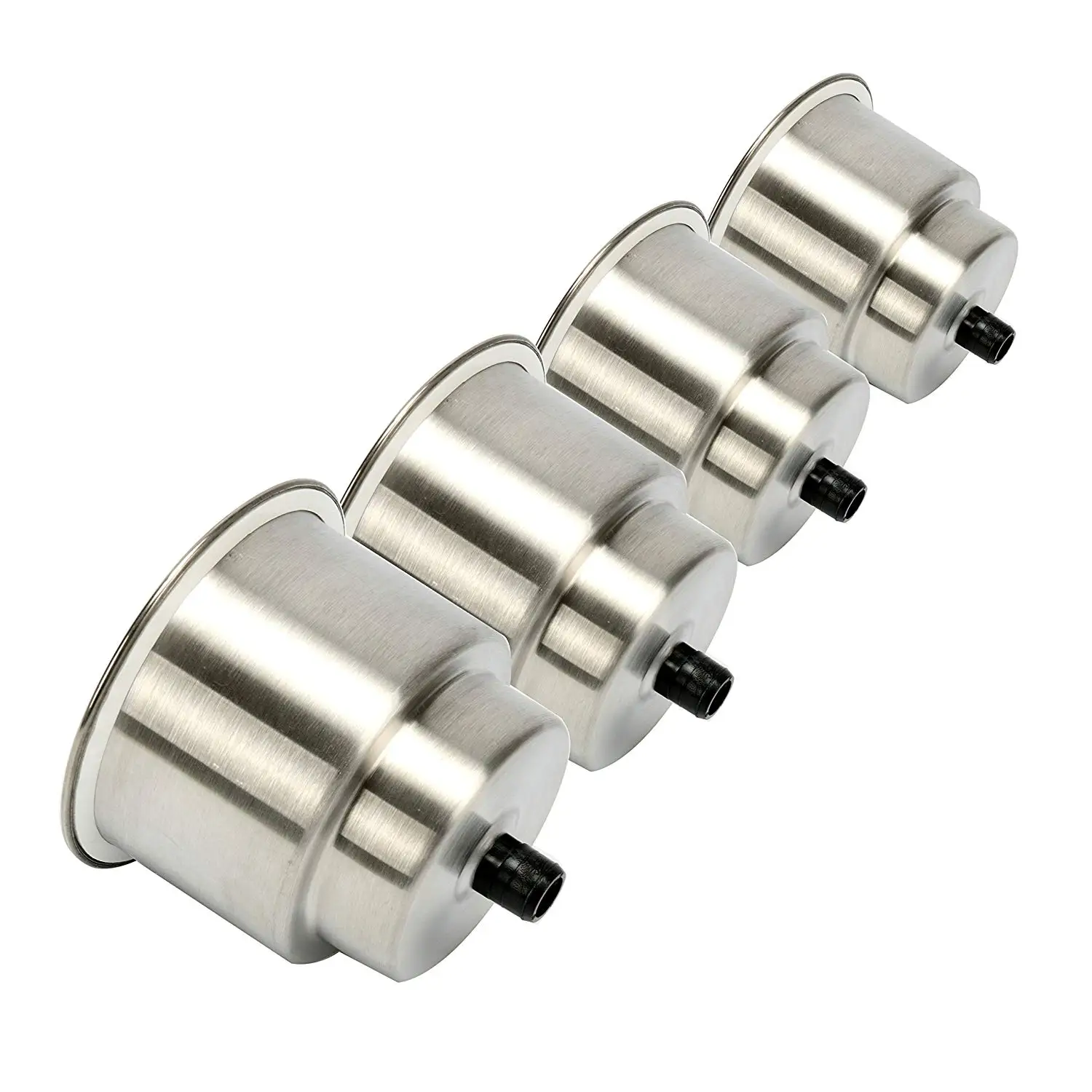 4X Marine Boat Stainless Steel Recessed Cup Shape Drink Holder with Drain