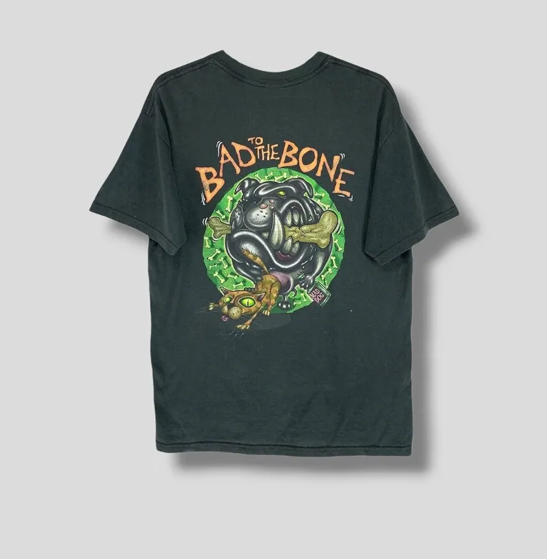 Vintage George Thorogood E The Destroyers Bad To The Bone Tshirt American Rock Band Concert Tour Black Tee Size Medium