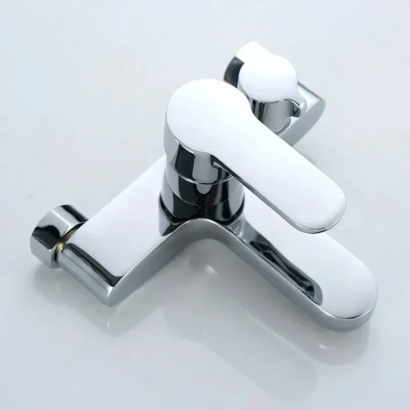 Household Shower Faucet Bathroom Hot and Cold Water Bath Mixer Bathtub Tap Brass Bathroom Fixture Brass Shower Faucet 2