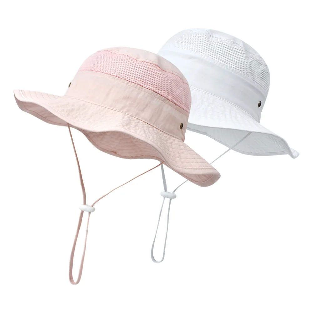 0-8T Large Brim Summer Sun Hat Children Kids Bucket Hat for Girls Seaside Accessories Travel Beach Sunhat Children Fisherman Cap