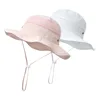 0-8T Large Brim Summer Sun Hat Children Kids Bucket Hat for Girls Seaside Accessories Travel Beach Sunhat Children Fisherman Cap 1