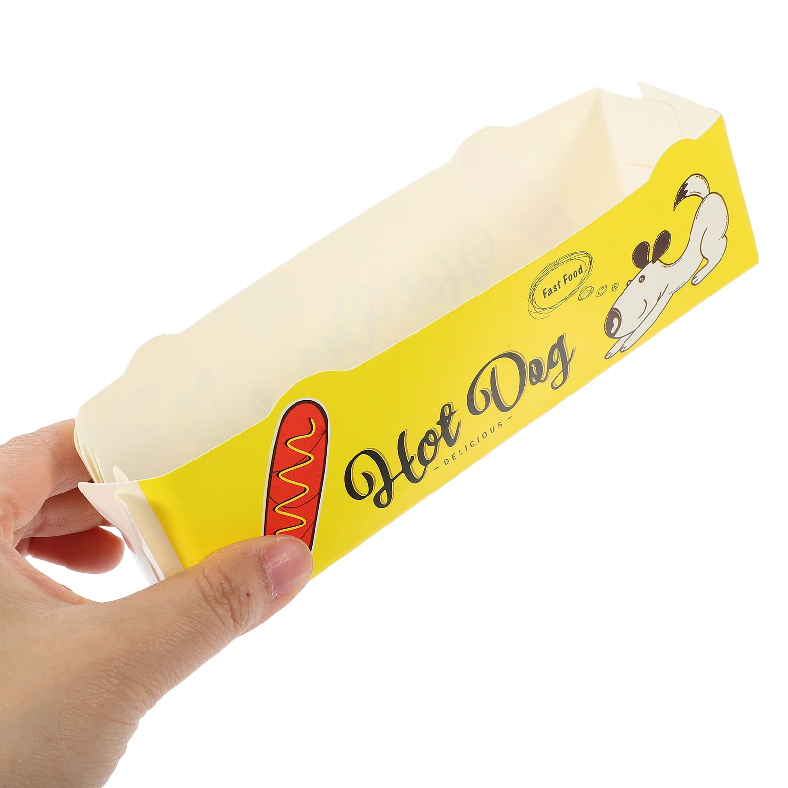 50 Pcs Paper Food Serving Tray Open Packing Pet Container Containers for Cheese