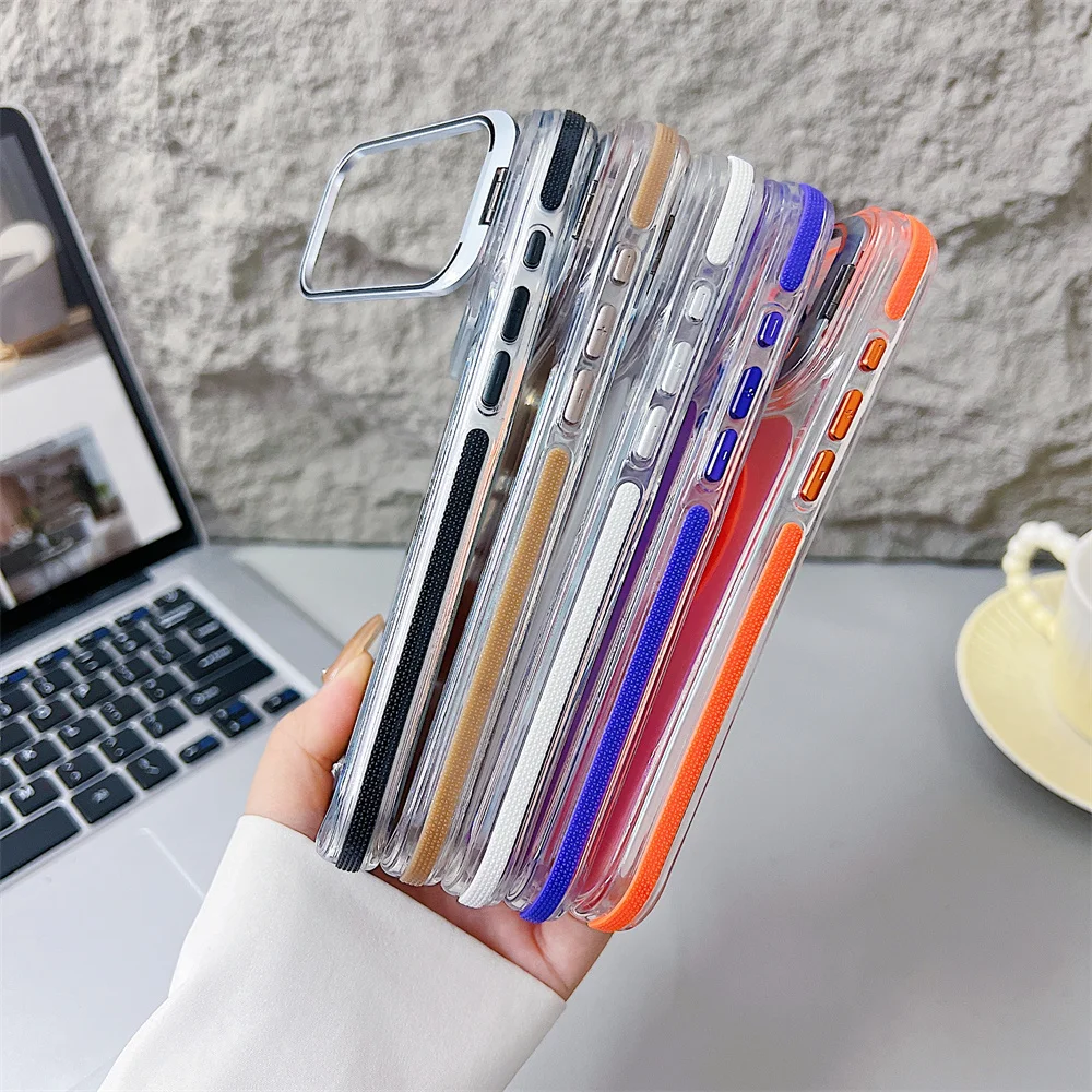 Magnetic Kickstand Phone Case With Lens Protection For Iphone_voghion.com