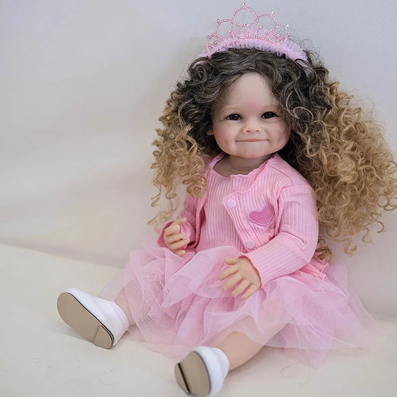 55Cm Raya Reborn Toddler Girl Full Body Soft Silicone Vinyl Pretty Girl Princess Realistica Baby Doll Regalo Di Natale Per Grils