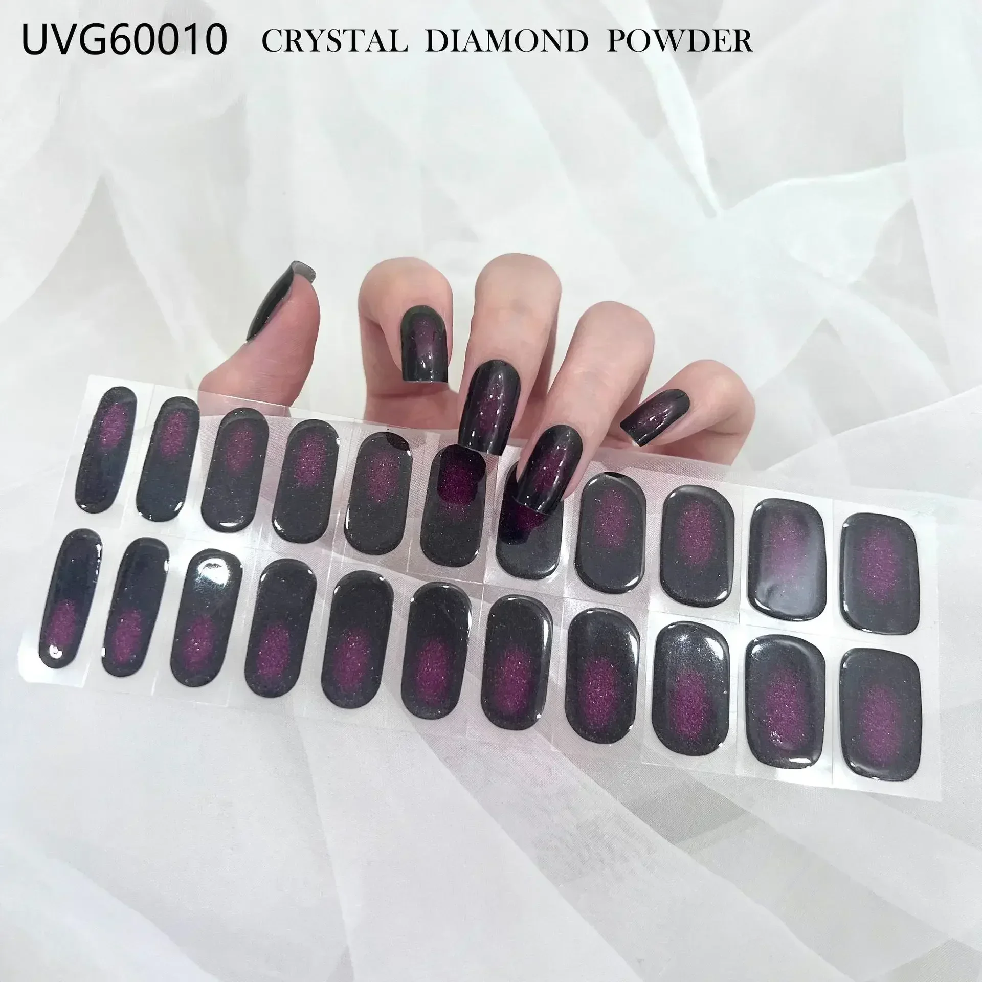 Premium Semi-Cured Nail Wraps Set - Waterproof, Long-Lasting Gel Nail Stickers