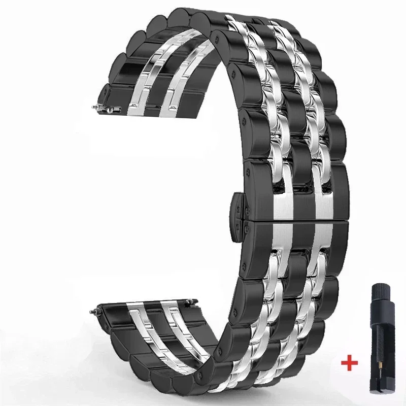 Stainless Steel Smartwatch Band, Adjustable Strap