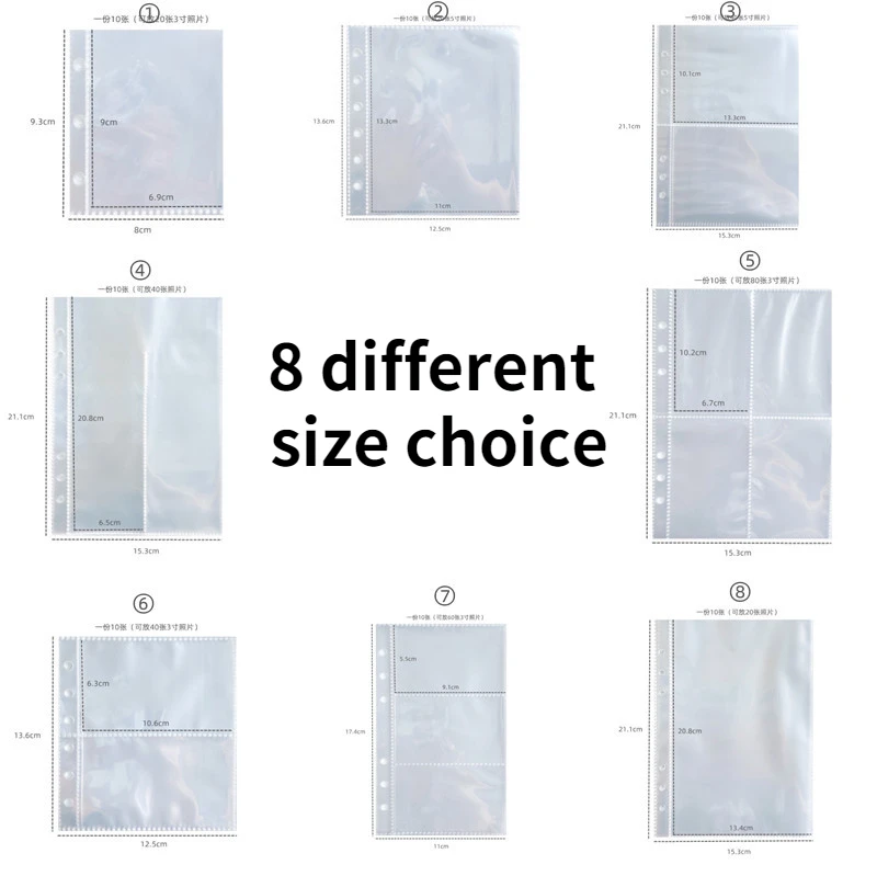 10pcs 3 Inch Idol Card Kpop Album Collect Book Refill Sleeves DIY Binder Photocards Collect Book Refill Sleeves Stationery Set