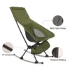 Portable Camping Rocking Chair 198LBS Weight Capacity Included Carry Bag High Back Rocker Chair For Patio Fishing Beach Lawn Tra 1