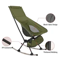 Portable Camping Rocking Chair 198LBS Weight Capacity Included Carry Bag High Back Rocker Chair For Patio Fishing Beach Lawn Tra 1