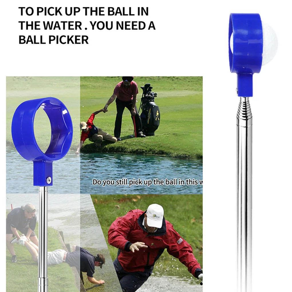 

Телескопические шарики Golfs Ball Retriever из нержавеющей стали, захват, нейлоновая чашка, инструмент, случайный захват, спортивные товары 6 футов