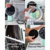 Wired Portable Kitchen Exhaust Fan | Range Hood with 5 Activated Charcoal Air Filters & Stainless-steel Oil Filter，Easy to Clean 4
