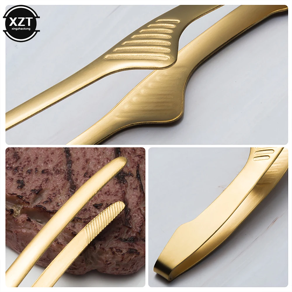 Delicate Koreanischen Metall Grill Clips Anti-slip Selbst-standing Zangen Multi-zweck Lebensmittel Clips Küche Gadgets Grill zubehör