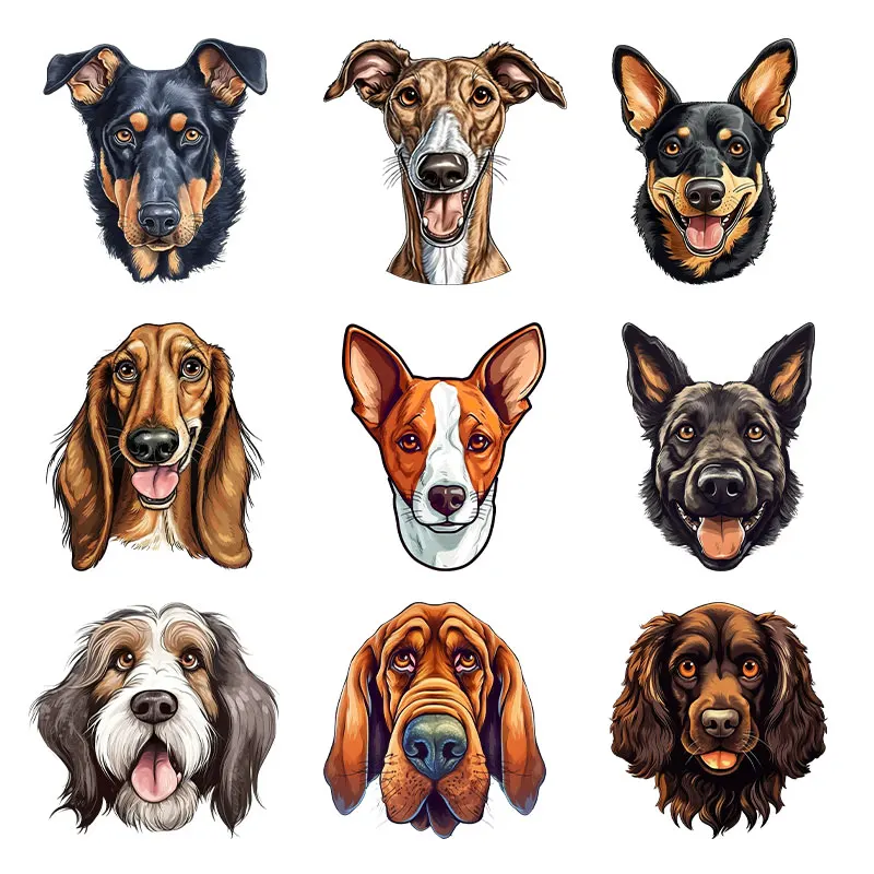 DogsIronOnTransfersHeatTransferIroningStickersTshirtThermal