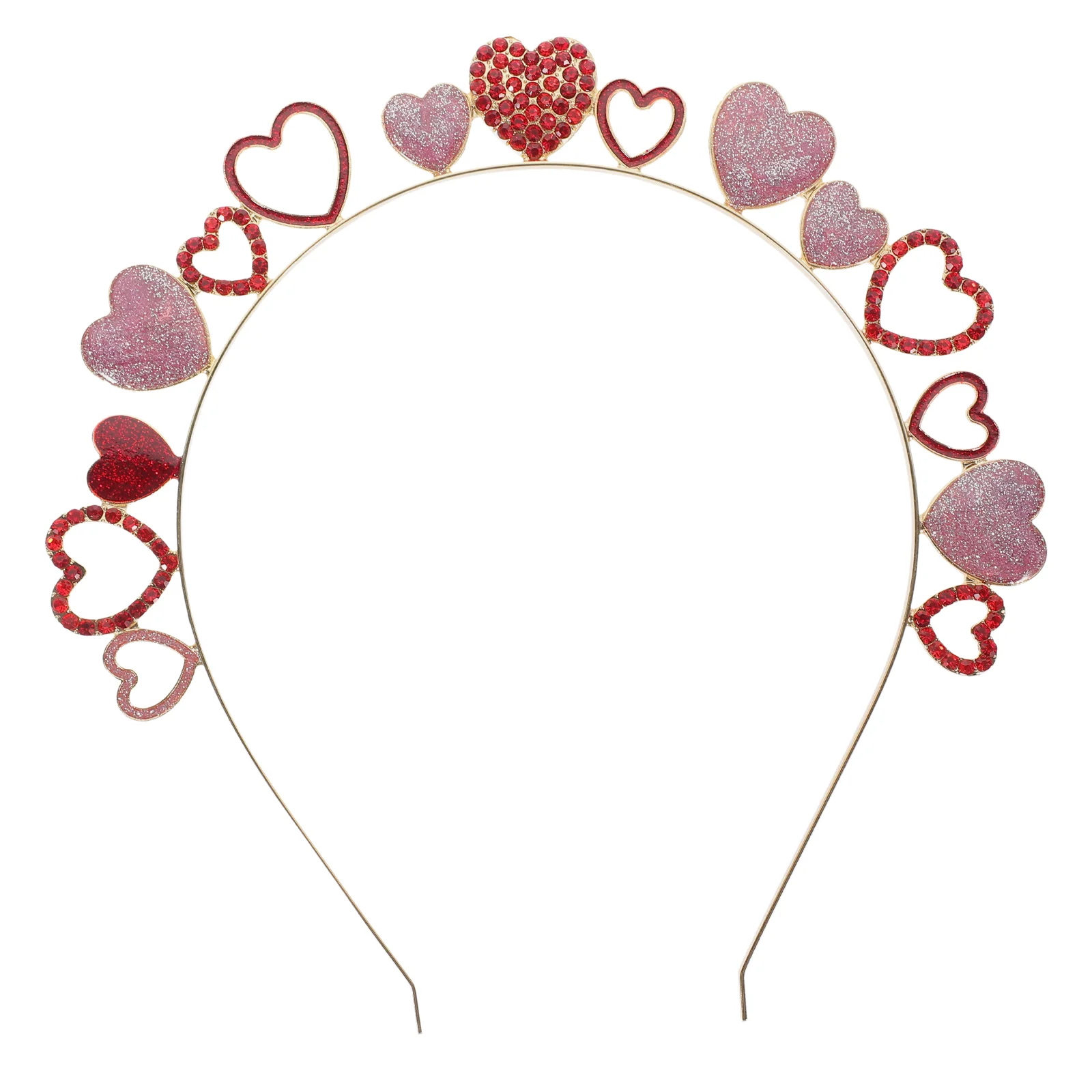 

Girls Headbands Valentine's Day Hair Women Funny Rhinestones Headdress Party Miss