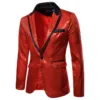 Shiny Shawl Collar Sequins Blazer Jacket for Men Night Club Party Graduation Men Suit Blazer Homme Costume Stage Wear for Singer 3