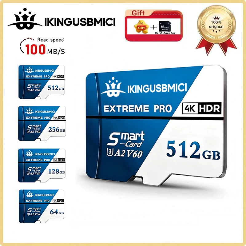 새로운 오리지널 메모리 카드 64GB 익스트림 프로 클래스10 512GB UHS-I 플래시 마이크로 SD 카드 C10 울트라 A2 HC/SDXC