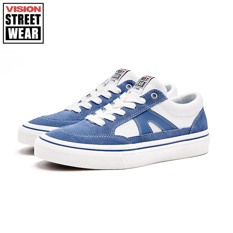 

VISION STREET WEAR Stick North Carolina Blue Contrast Low Top Suede Canvas Shoes Men's and Women's Street Sports Shoes New North