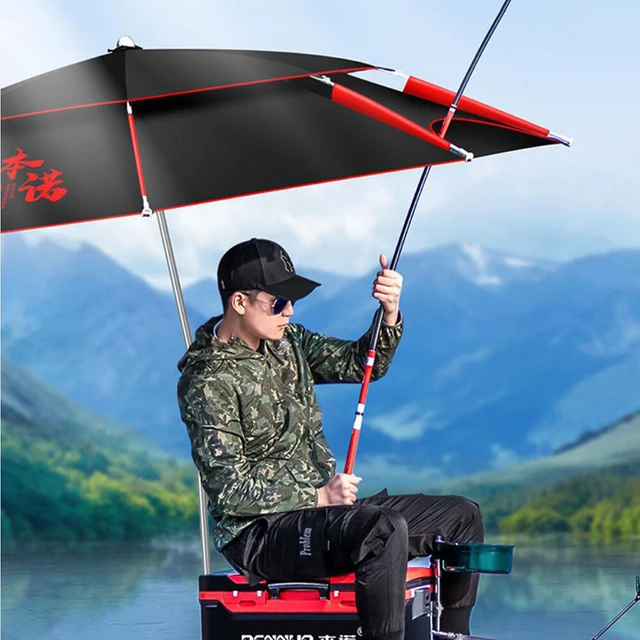 Fishing Umbrella Camping Portable Fishing Umbrella Preventing Rain Shade  Wild Three Fold New Vinyl Umbrella Sun Umbrella - AliExpress