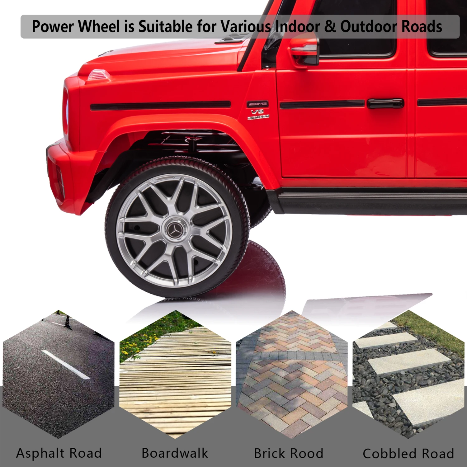 Licensed Mercedes Benz G63 Kids Ride On Car, 12V Electric Vehicle with Remote Control, Double Open Doors, Music, Bluetooth, Whee 6