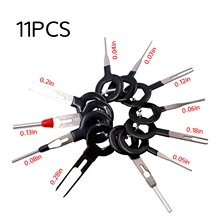

11PCS Automotive Plug Terminal Removal Tool Car Electrical Wire Crimp Connector Pin Extractor Kit Key Pin Car Removal Tools