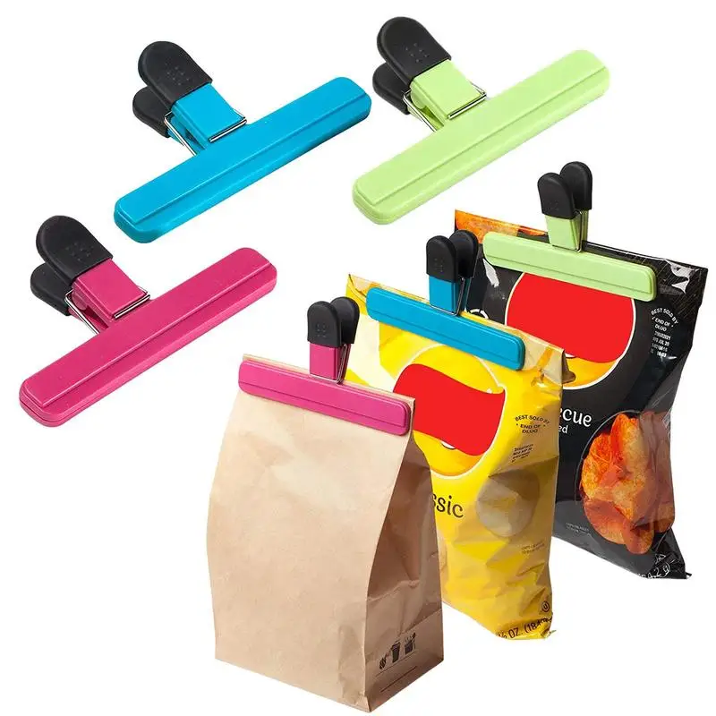 

Snack Clips For Bags 6 Pcs Storage Food Seal Paper Board Clips Sealing Bag Clips Multipurpose Clamps Kitchen Accessories
