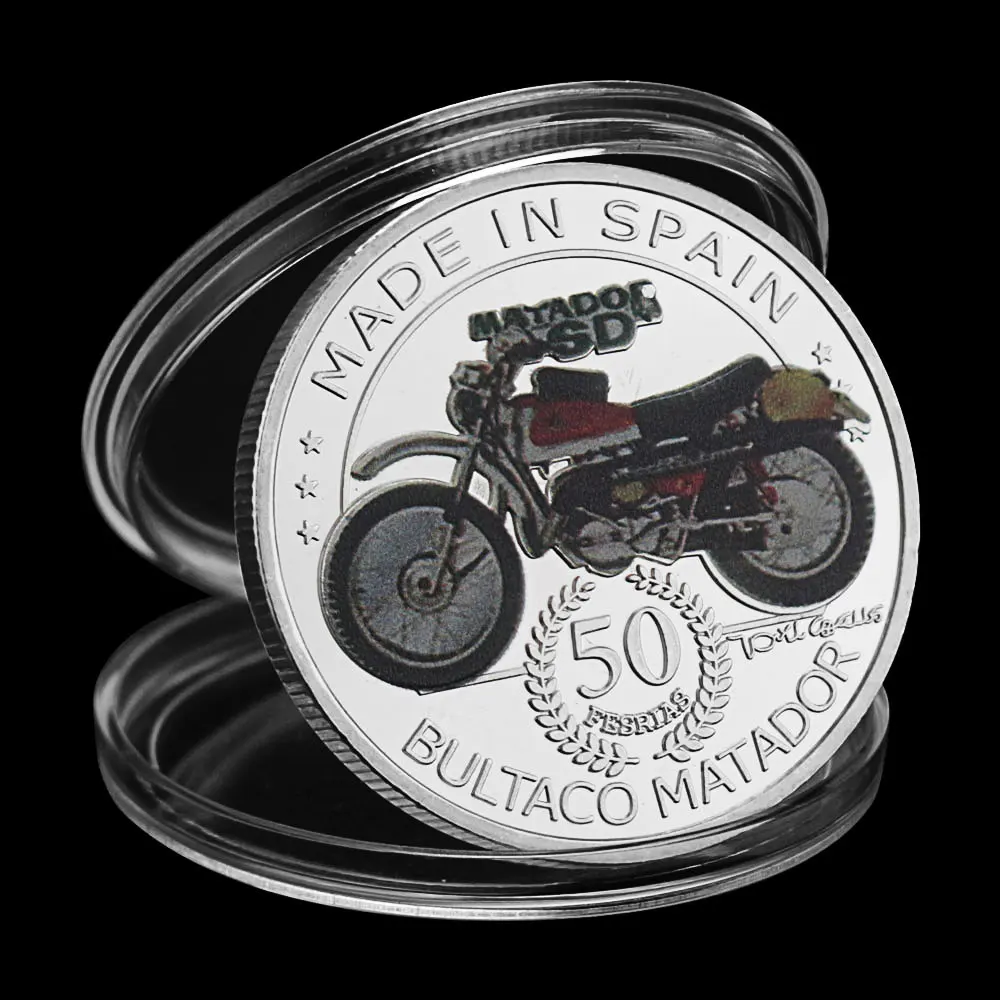 Spain Bultaco Matador Souvenir Silver Plated Coin Collectible Gift Made In Collection Art 1PCS Commemorative | Дом и сад