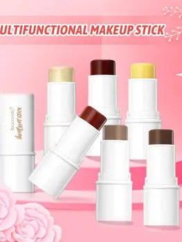 5 Colors labbra colorate moisturred Blush Stick Eye Cheek Lip Brighten Cream Water Jelly Powder Blusher Stick Matte Contour - Thumbnail 7