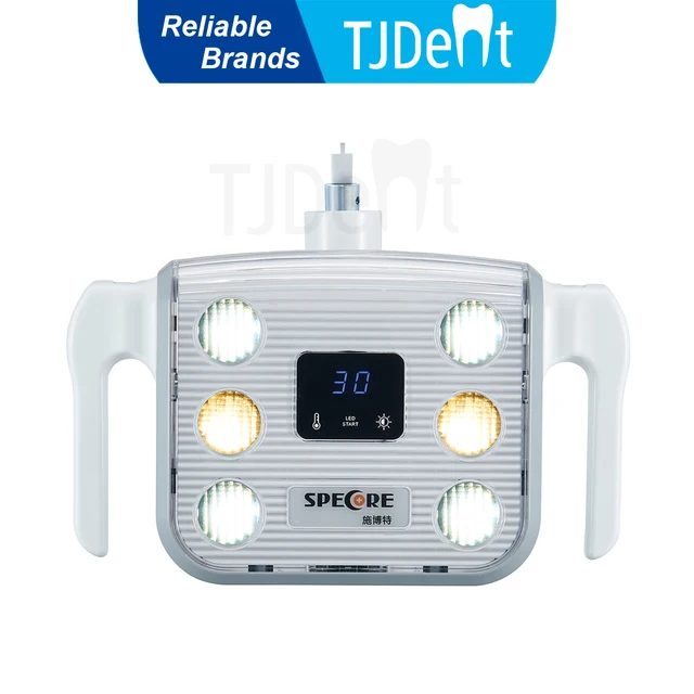 TJDent Dental LED Light Oral Lamp With Induction 6 Bulbs Operation Lamp For Implant Dental Chair Shadowless Lights Clinic Tools
