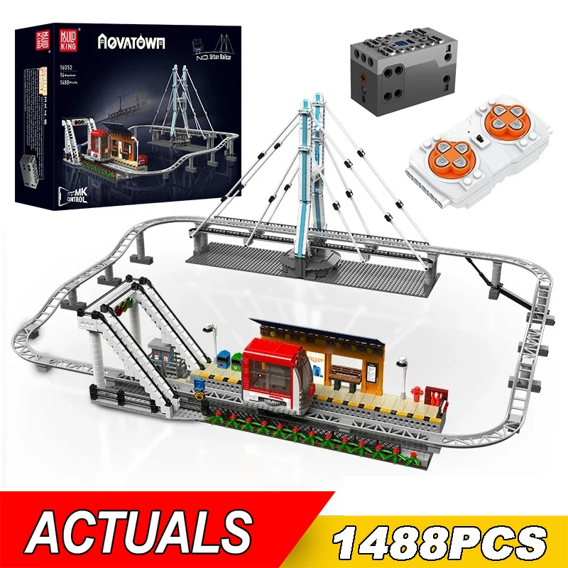 Mold King 16052 Technical Remote Control Urban Railcar Con Parti Di Cingoli Building Blocks Giocattoli Mattoni Modulari Regali Per Bambini Ragazzi