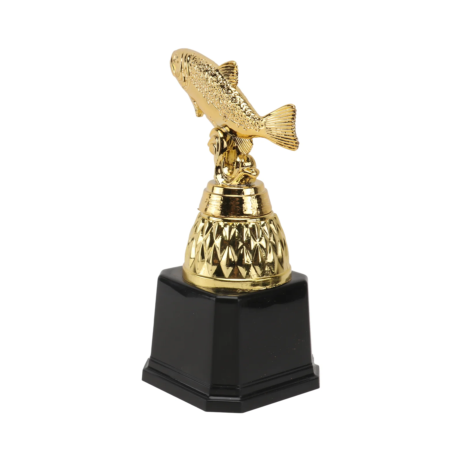 Plastic Trophy Toys Kids Party Trophy Trophies with Fish Statue Decoration Fishing Award Cup Goalkeeper