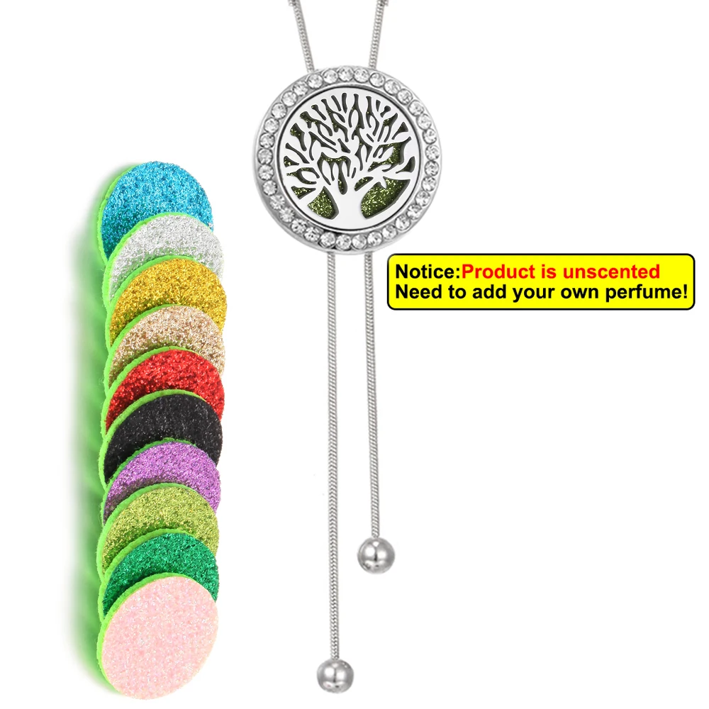 Elegant Long Tassel Aromatherapy Necklace with Essential Oil Diffuser Pendant