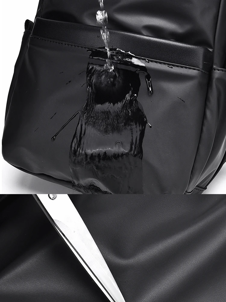 Neue trendige lässige Leder-Membran-Brusttasche für Herren, spritzwassergeschützte multifunktionale Umhängetasche – Detail 14