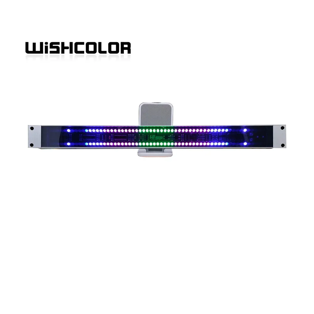 Wishcolor 120 LED 음악 스펙트럼 디스플레이, USB 음성 인식 리듬 라이트 (타입 1/2), 1U 오디오 캐비닛용, 19 인치