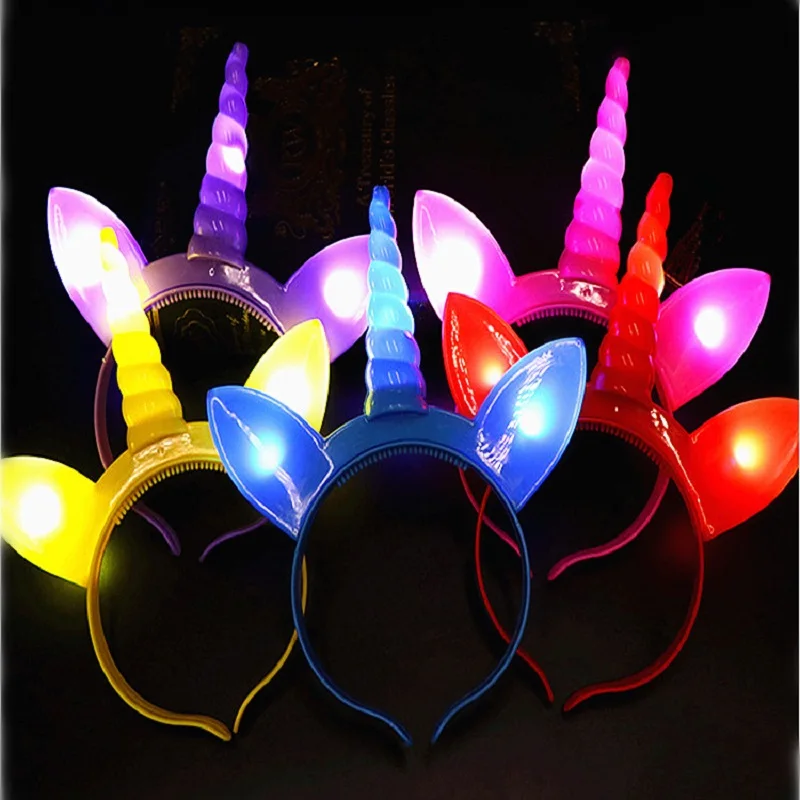 

Adult Kids LED Party Glowing Horns Antlers Crown Bows Headdresses Hair Clips luminouss Headband Hairband Birthday Halloween