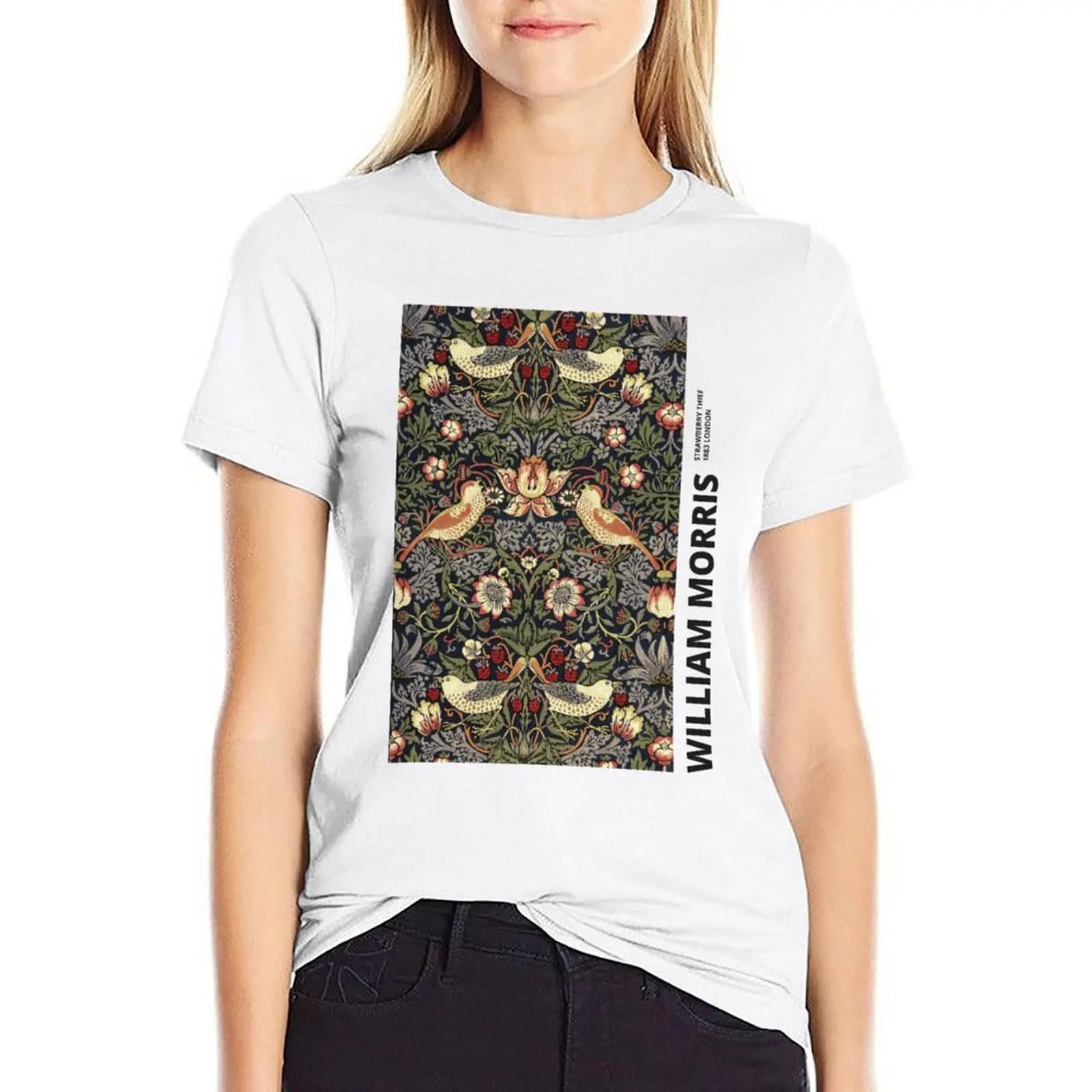 

William Morris - Strawberry Thief T-shirt female lady clothes tees t-shirt dress for Women plus size sexy