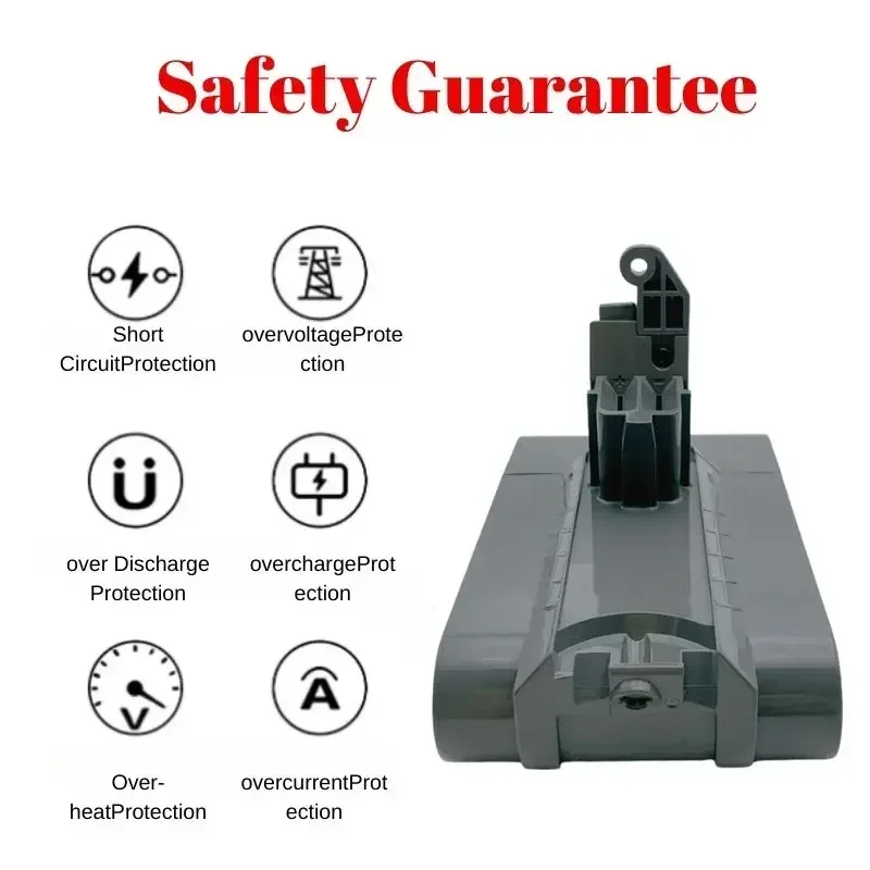 for Dyson V6 Battery 21.6V 12800mAh for Dyson V6 Vacuum Cleaner DC58 DC59 DC62 650 770 880 SV03 SV04 SV05 SV06 SV07 SV09 vacuum cleaner battery