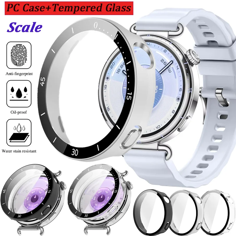 Premium Tempered Glass Film and Protective Case for Smartwatches - Official Scale Screen Bumper Cover