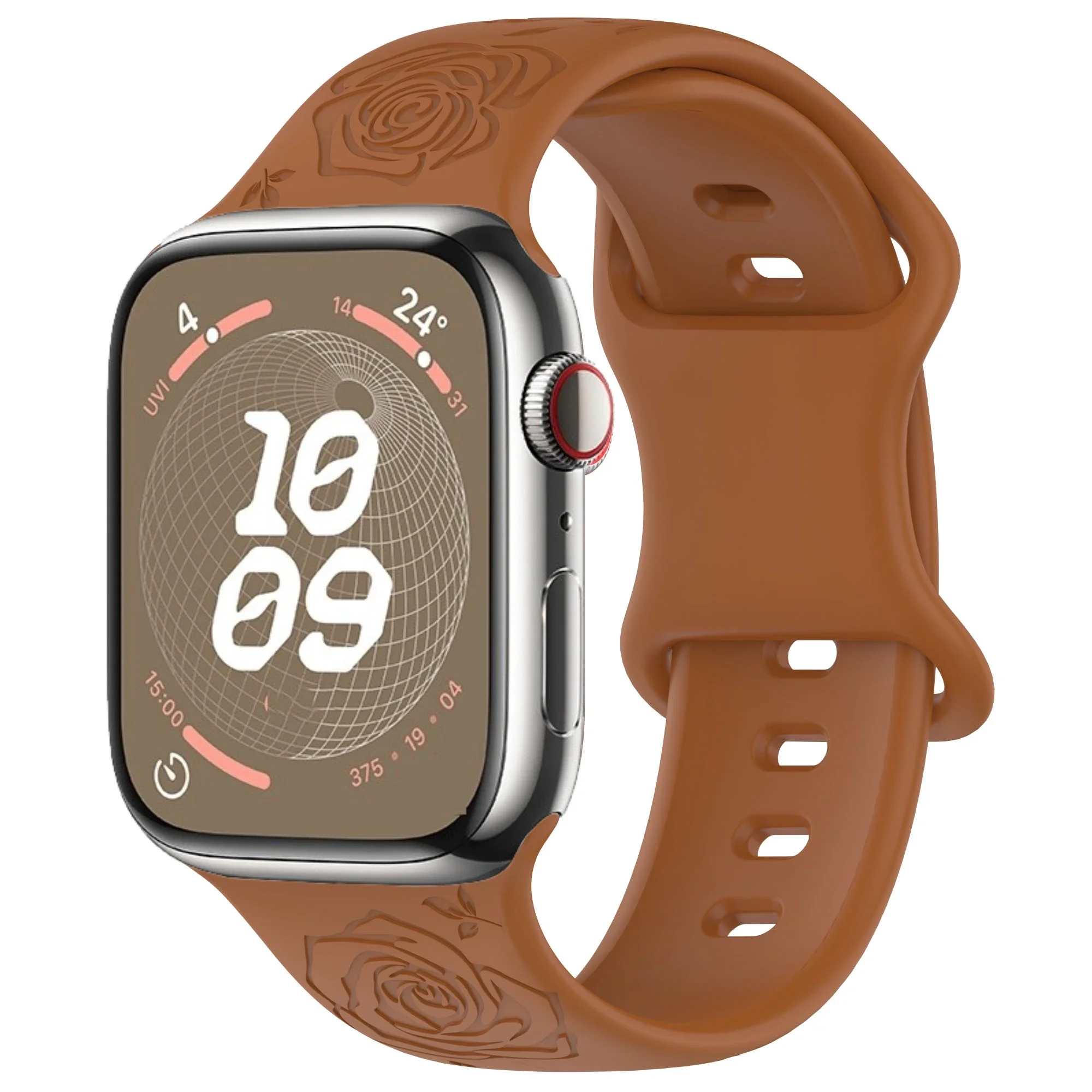 Engraved Silicone Pattern Watch Strap Bracelet