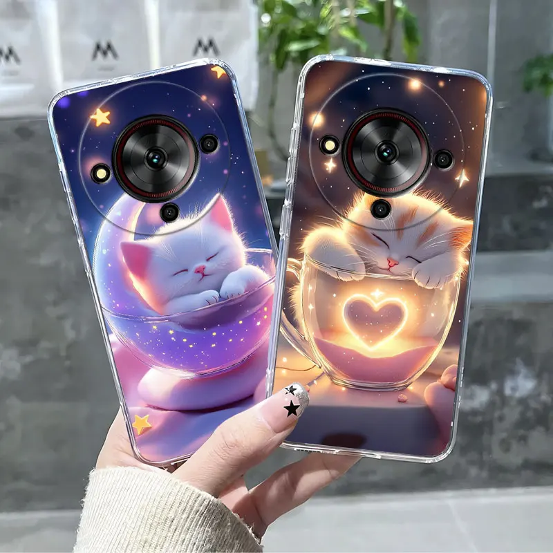 Custodia Silicone Per ZTE Blade V7 Lite – Trasparente Con Stampa Fiori, Antigraffio