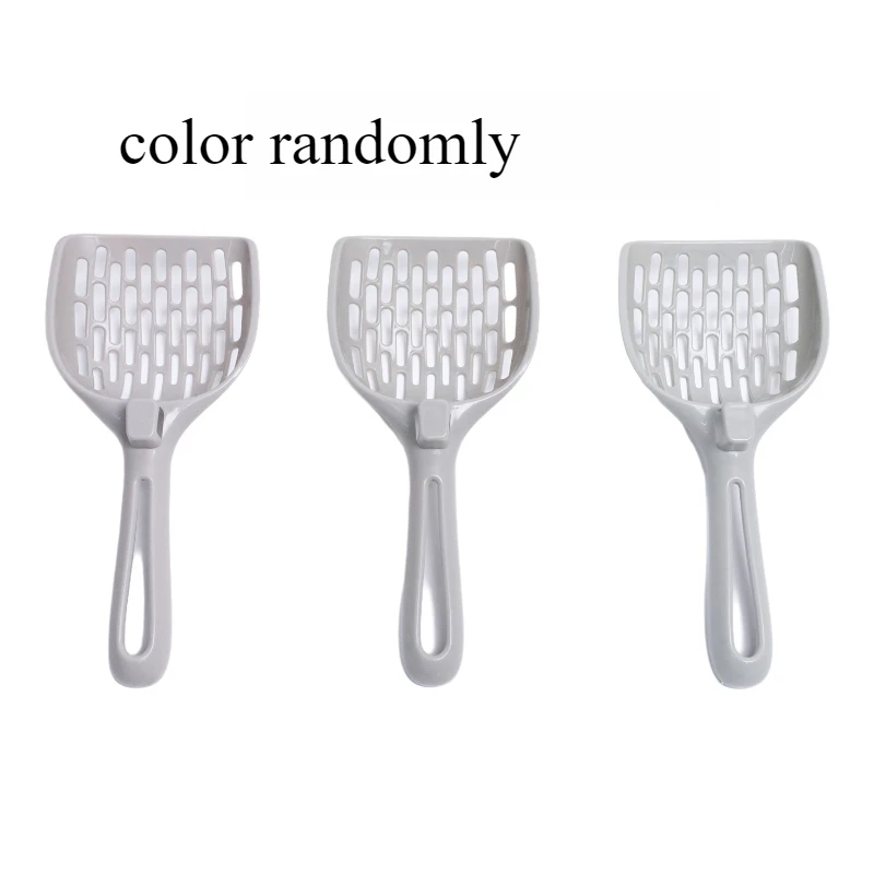 1/2/3pcs Durable Cat Litter Scoop Low Price Strong Plastic Grid Kitty Sand Shovel For Cleaning Pet Litter Box Multi Pack Option_voghion.com