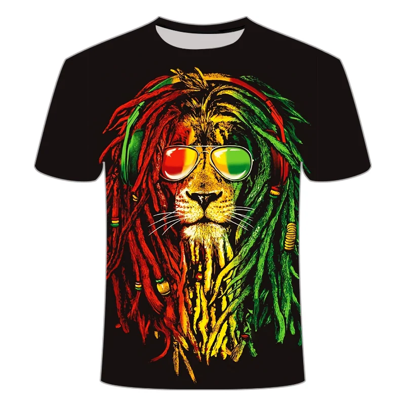 

2023 Summer New Men's Short Sleeve T-shirt Funny Dog 3D Print Hip Hop Animal Street T-shirt Top Casual Round Neck