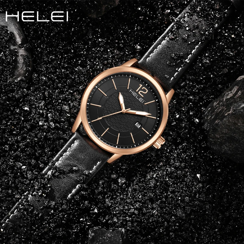 HELEI new modern minimalist style jazz series quartz movement 2024 men's quartz watches men's watches