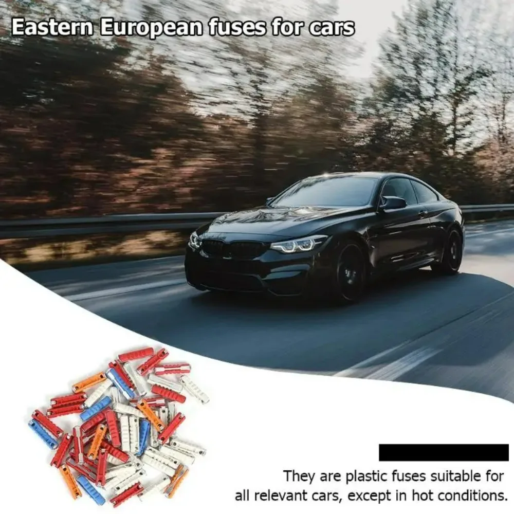 50 Pz/Set Kit Fusibili Per Auto Classici Europei 5A 8A 16A 25A Orologi Automobilistici Trikes Scatola Auto Fusibile