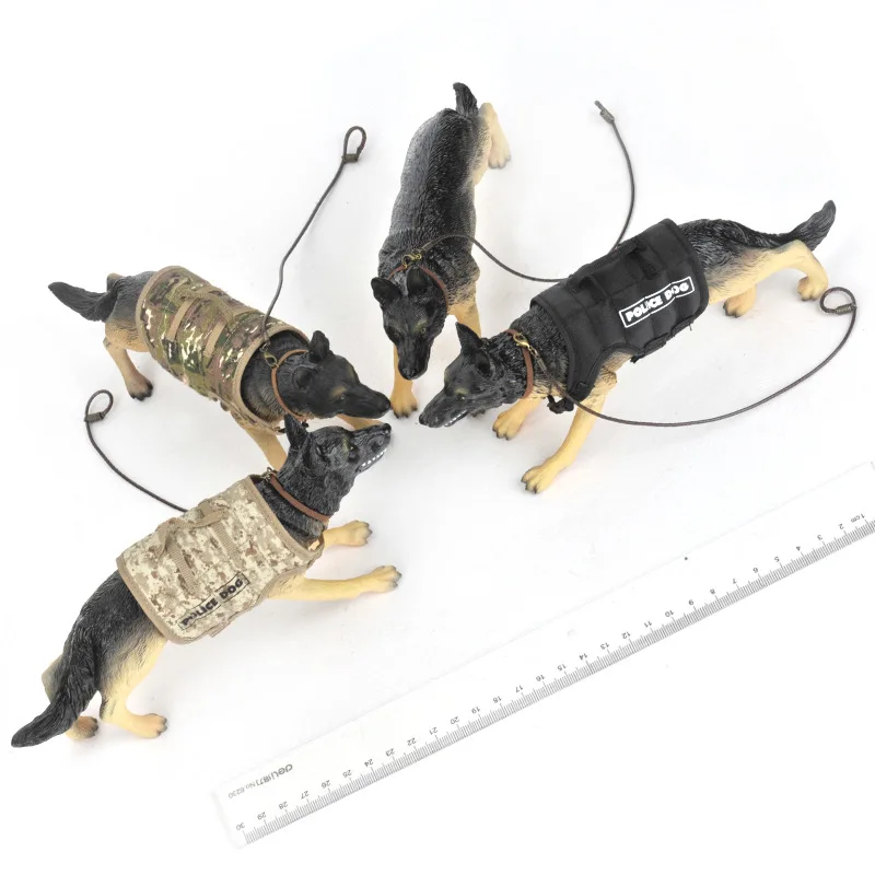 1/6 Scale Simulated Police Dog German Shepherd Action Toys
