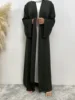 Chog omenRamadan Simple Open Abaya pour femmes, Dubaï, Turquie, Kaftan musulman pour femmes, Kimono, Robe modeste, Caftan Marocain, Vêtements Islamiques