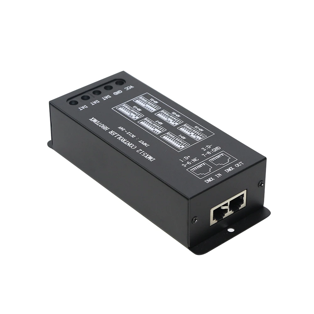 DMX512 Controller H807DMX 1024 pixels RGB Controller 14 Channels DMX For WS2812 DMX Stage Light to SPI Decoder dmx controller