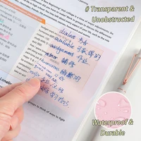 BAOKE 4 Colors Transparent Colorful Sticky Note TZ3015/TZ3016/TZ3017 2